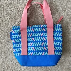 Arctic Zone Blue and Pink Patterned insulated Tote